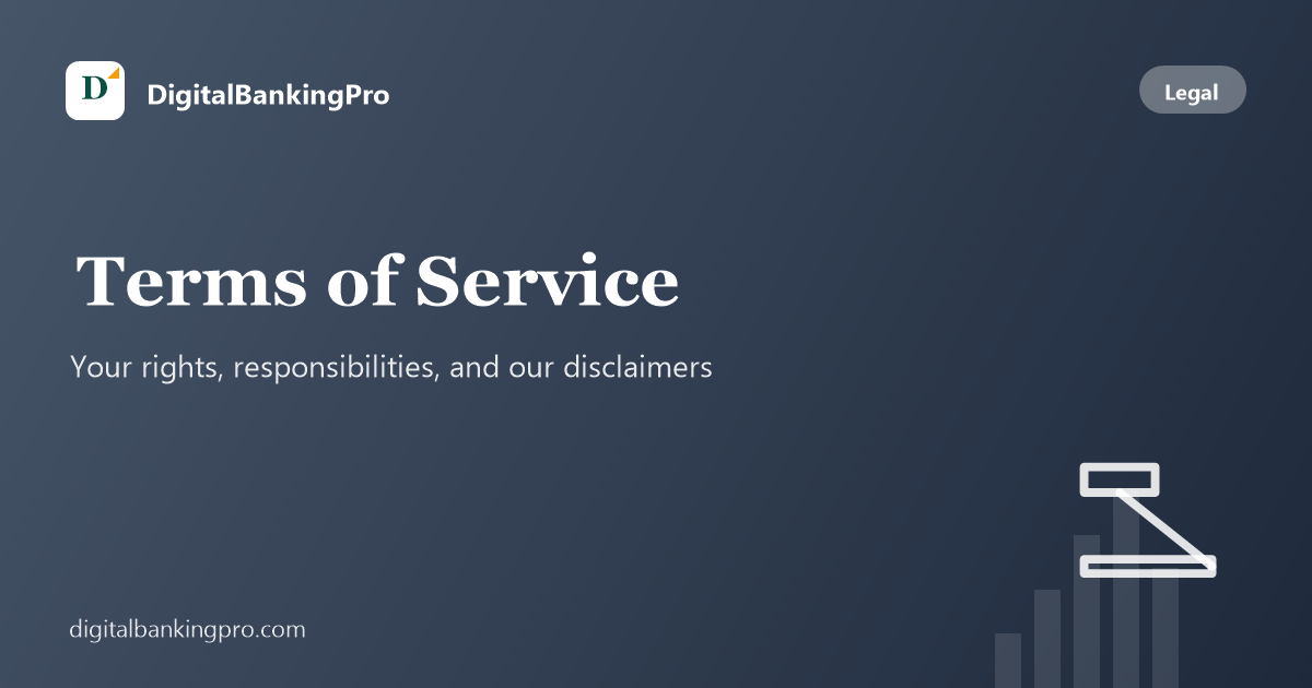 Terms of Service Digital Banking Pro